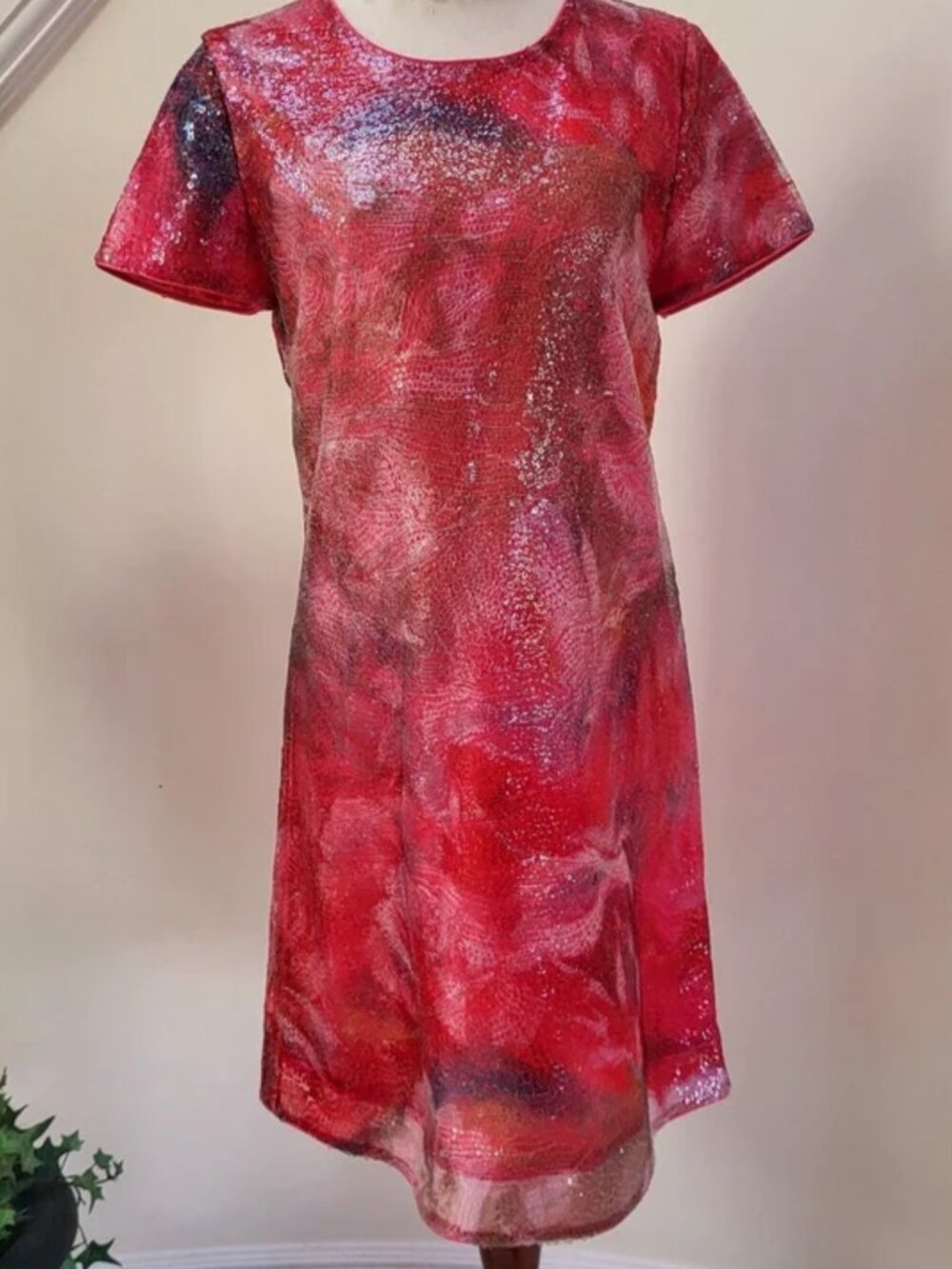 Kate Spade NY Sequin Floral Silk Shift Dress 0